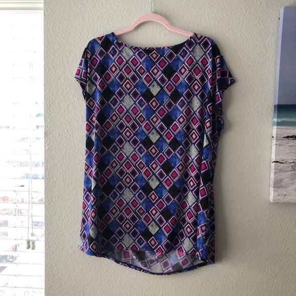 Lane Bryant 22/24 Geometric Pattern Top - Picture 2 of 4